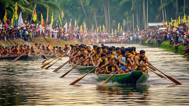 Onam Bootsrennen Glückliches Onam Onam Festival Generative ai