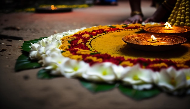 Onam Das Erntedankfest von Kerala, Indien