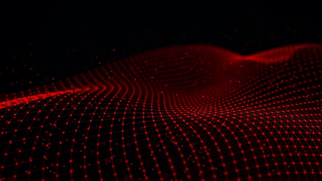 Onda 3d Onda de punto futurista Fondo abstracto con una onda dinámica