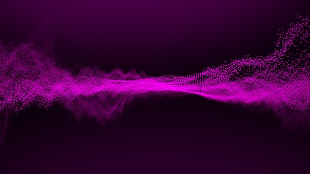 Foto onda abstrata partículas fundo, onda de ponto. fundo de partículas de bokeh.
