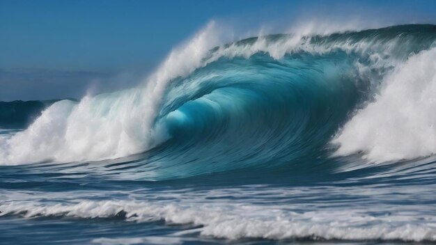 Una onda azul está en la esquina de la imagen