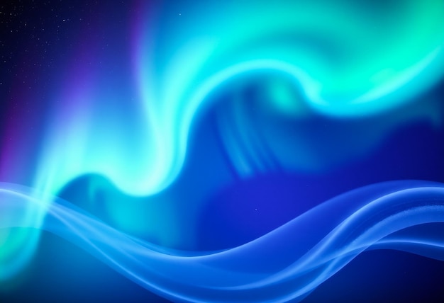 una onda azul y verde que está borrosa y tiene un fondo azul