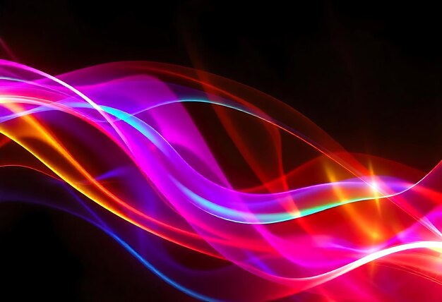 una onda colorida con la luz en ella