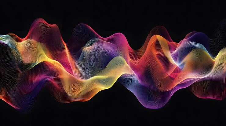 Foto una onda colorida con la palabra quot colores quot en el medio