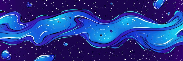 Foto una onda cósmica vibrante en el fondo del espacio estrellado
