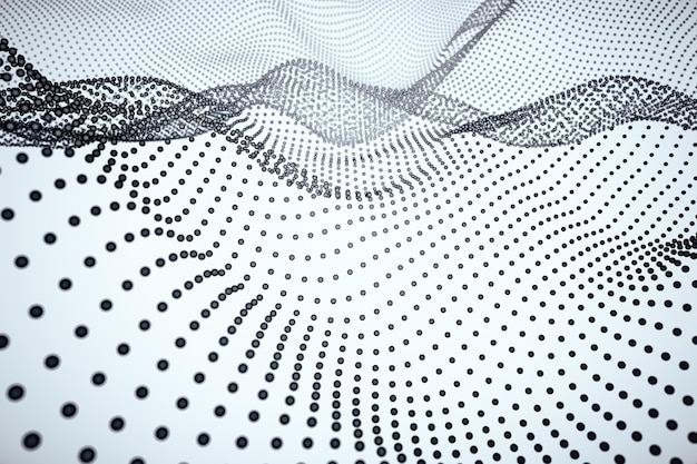 Onda digital negra abstracta