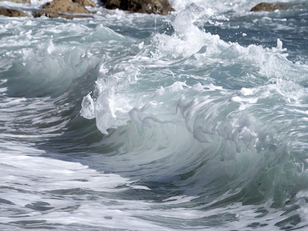 Onda do mar na costa