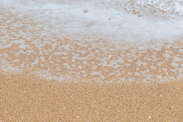 Onda do mar na praia de areia usar para o fundo