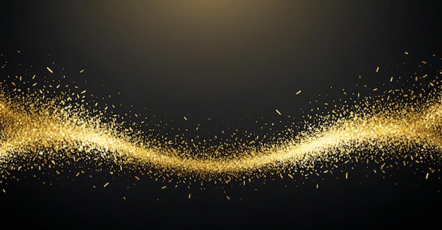 una onda dorada con un fondo dorado que dice brillar en la oscuridad