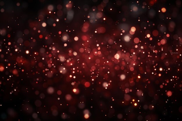 Foto onda de partículas rojas digitales con puntos de estrellas brillantes fondo abstracto con movimiento cautivador