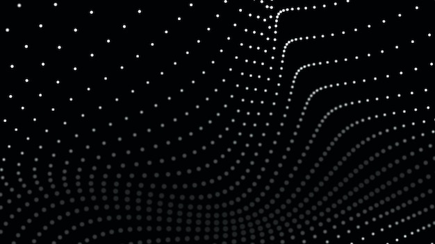 Onda de punto futurista Fondo abstracto con una onda dinámica Ilustración de tecnología de datos