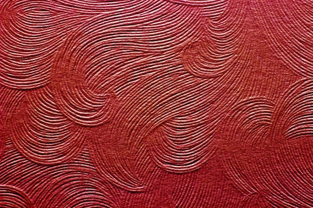 Onda roja de textura de papel Textura de enfoque suave para el fondo