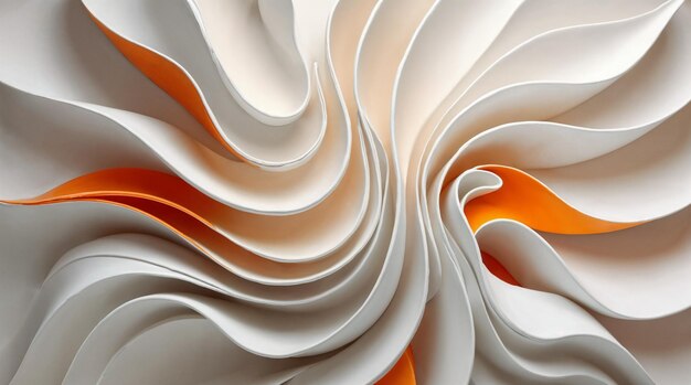 Ondas abstractas con acentos naranjas