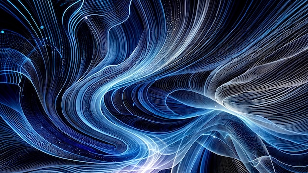 Ondas abstractas azules y púrpuras para un aspecto futurista