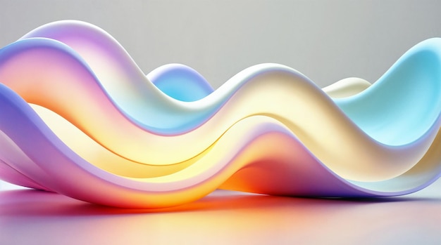 Ondas abstractas con color gradiente