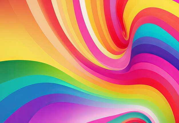 Foto ondas abstractas de color en pintura.