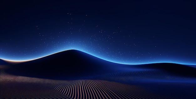 Foto ondas abstractas dunas de arena fondo de la galaxia papel tapiz de escritorio