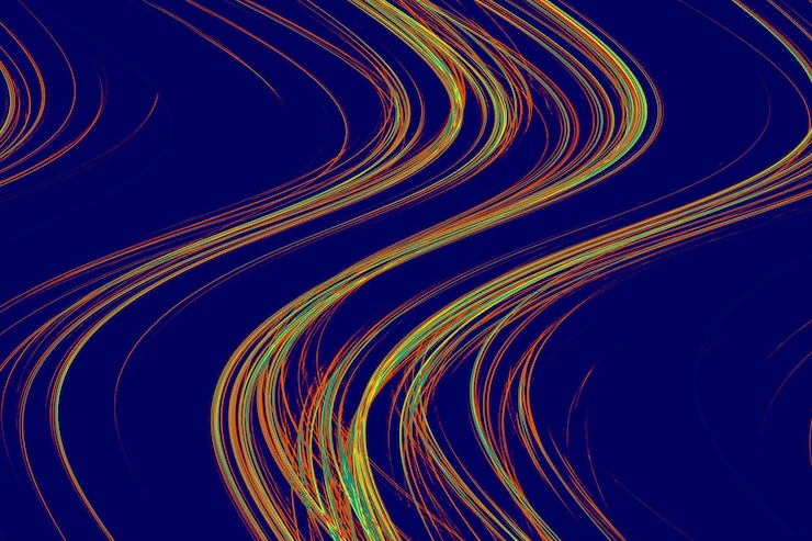 Foto ondas abstractas o fondo de diseño curvo
