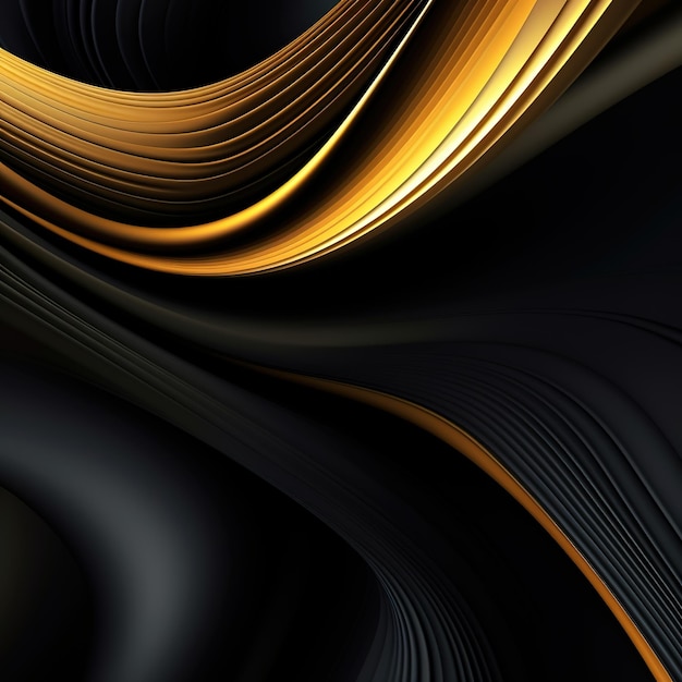 ondas abstractas con oro