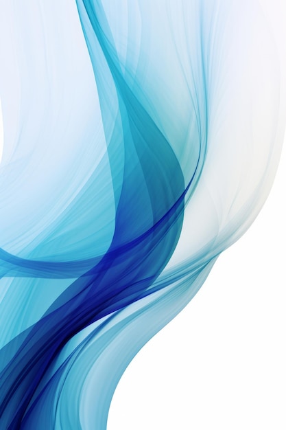 ondas abstratas azuis e brancas sobre um fundo branco