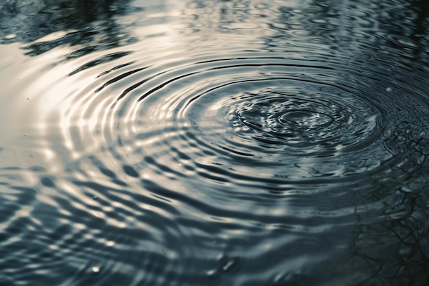 Las ondas de agua y las ondas en la superficie del agua