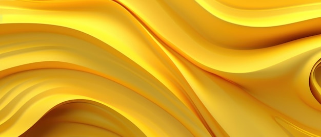 Ondas amarillas vibrantes abstractas en un patrón creativo que emana energía y dinamismo AI Generativo