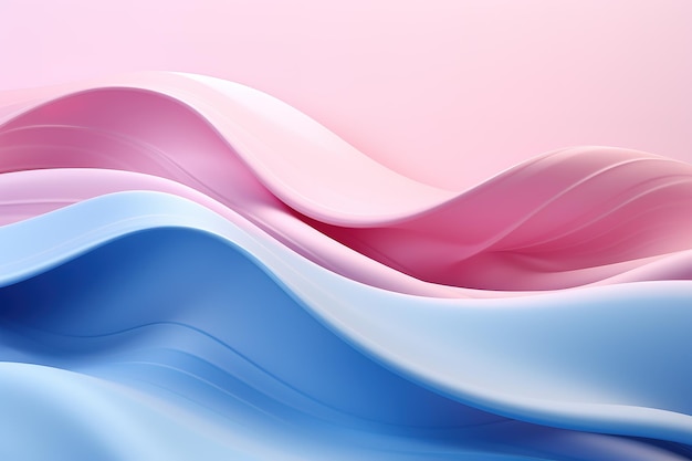 ondas azuis abstratas em fundo rosa