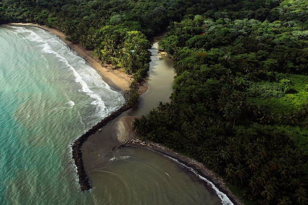 Ondas azuis do litoral dominicano