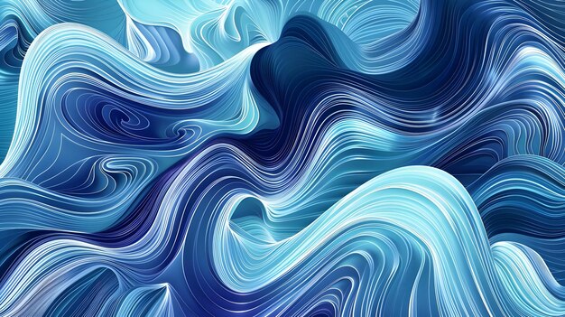 Las ondas azules giran en círculos de colores brillantes las ondas de gradiente de fondo generan ai