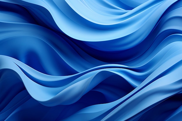 Ondas azules en una IA de diseño abstracto