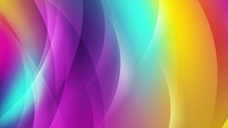 Foto ondas brilhantes coloridas fundo abstrato