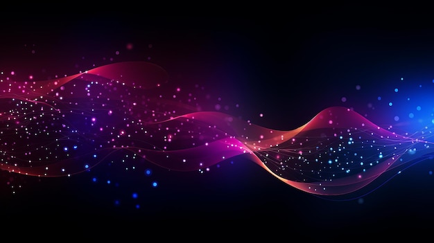 ondas de colores sobre un fondo negro