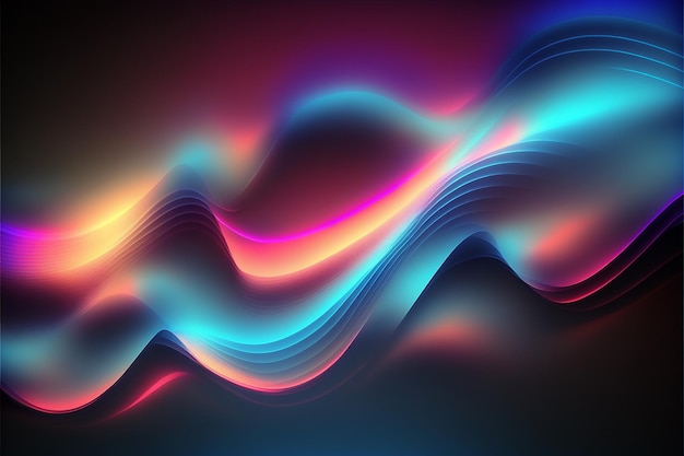 Ondas coloridas abstratas, Ai generativo