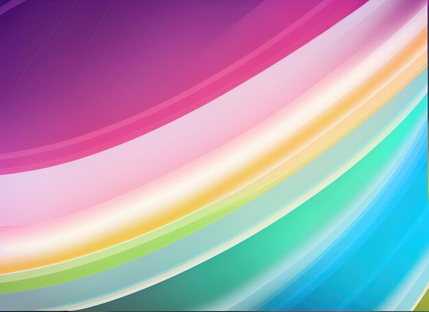 Ondas coloridas abstratas de fundo suave de cores pastel AI