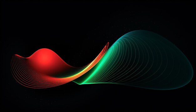 Foto ondas coloridas curvas de humo espiral fondo gráfico resumen
