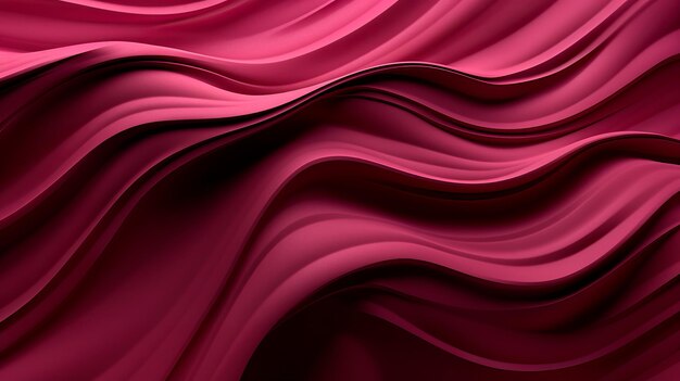 Foto ondas coloridas, forma 3d, textura de fundo, paleta de cores rosa framboesa e chocolate escuro