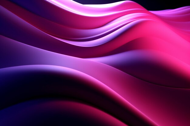 Ondas de cromo rosa elétrico em fundo escuro