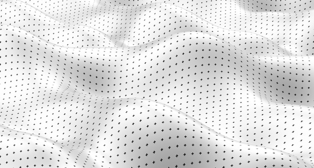 Ondas de curvas em preto e branco e padrões de textura