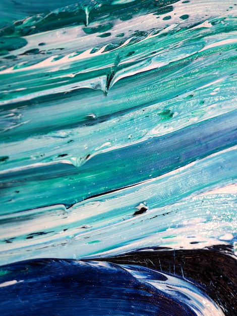 Ondas de oceano. movimento que pinta a textura colorida. as cores brilhantes abstratas do fundo artísticas espirram.