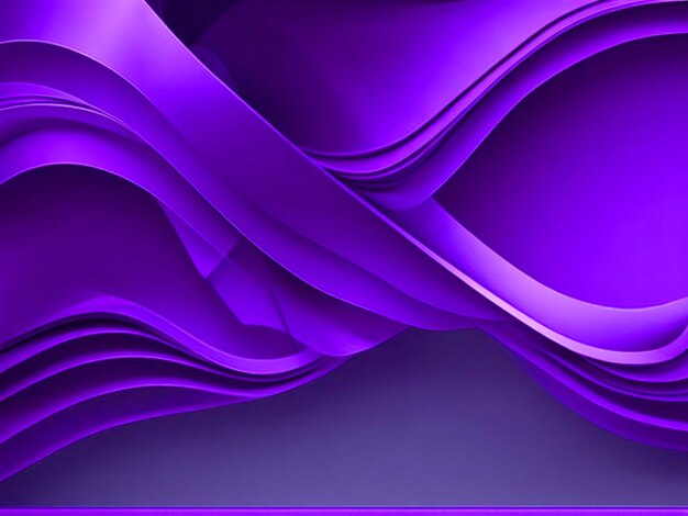 Ondas de papel violeta escuro design de banner abstrato Fundo vetorial ondulado elegante