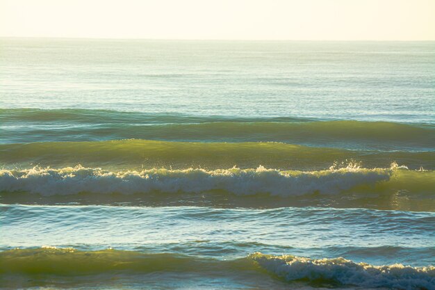 Ondas do mar pela manhã