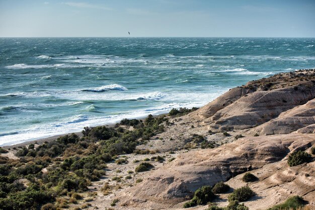 Ondas do Oceano Atlântico na Patagônia