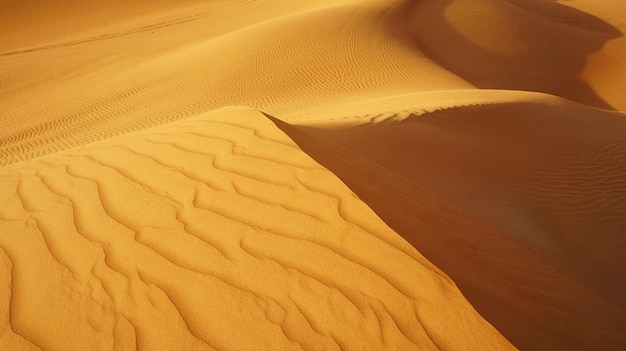 Foto las ondas en las dunas de arena en el desierto