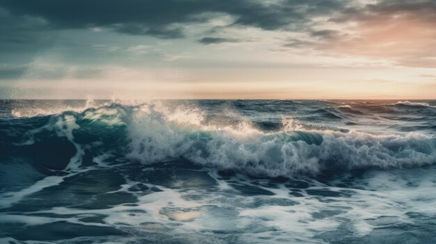 Ondas em alto mar