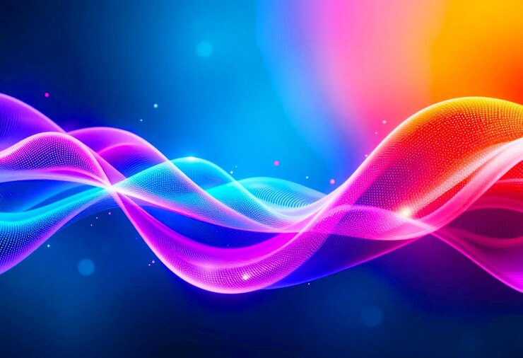 Ondas de energía coloridas