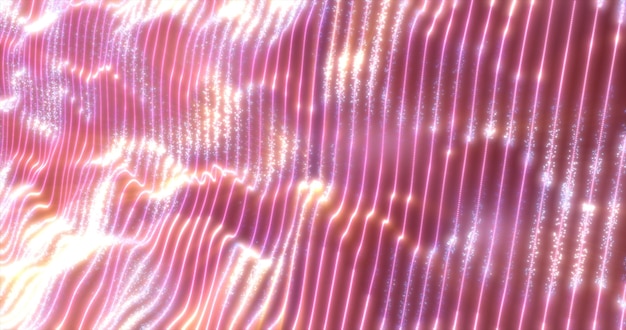 Ondas de energía de partículas que brillan intensamente mágico fondo abstracto