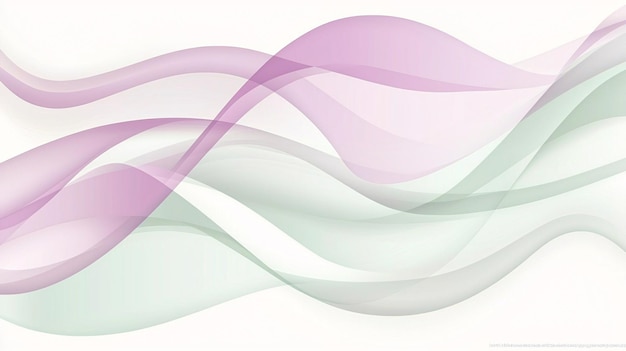 Ondas fluidas abstractas de rosa y verde sobre un fondo claro