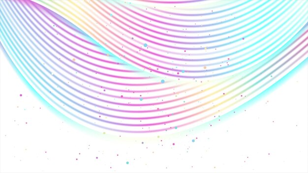 Ondas lineales holográficas y pequeñas partículas fondo abstracto