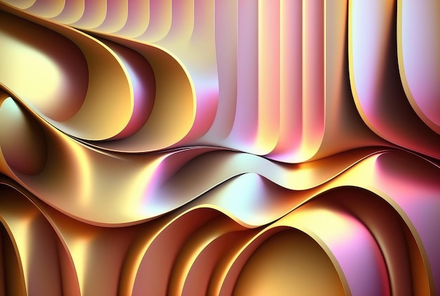 Ondas líquidas pastel abstraem fundo Generative AI