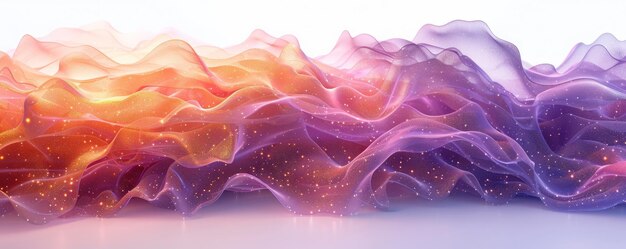 Ondas multicolores que representan el futuro de las redes y la tecnología